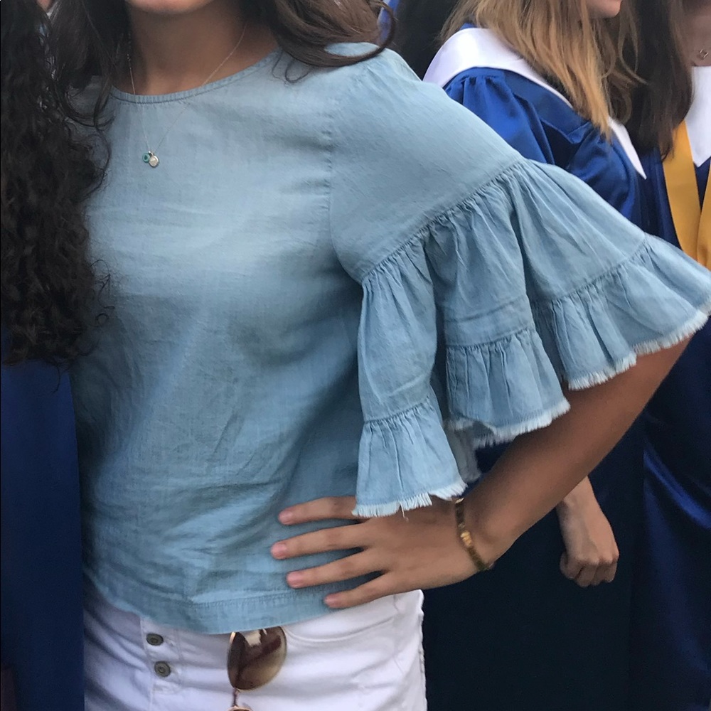 Denim flowy sleeve too